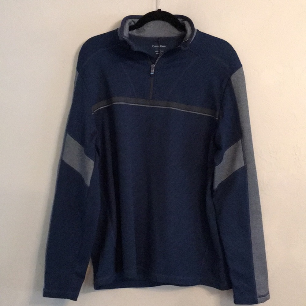 Calvin Klein Thermal Navy/Gray, Half Zip, Pullover